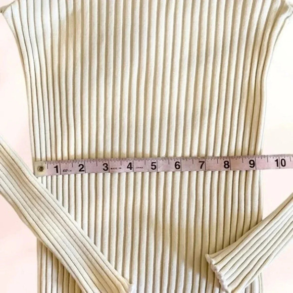 JOHN ELLIOTT GINZA RIb Long Sleeve Mock Mini Dress in Feather - Picture 11 of 15